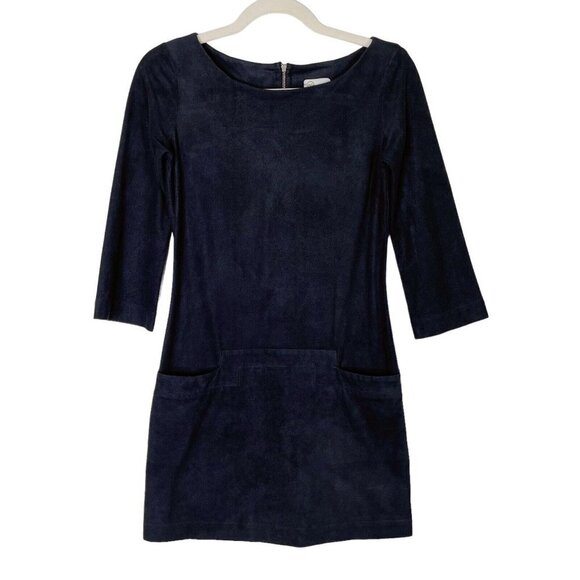 Ag Black Suede Mini Dress Women’s Size XS - Picture 2 of 11